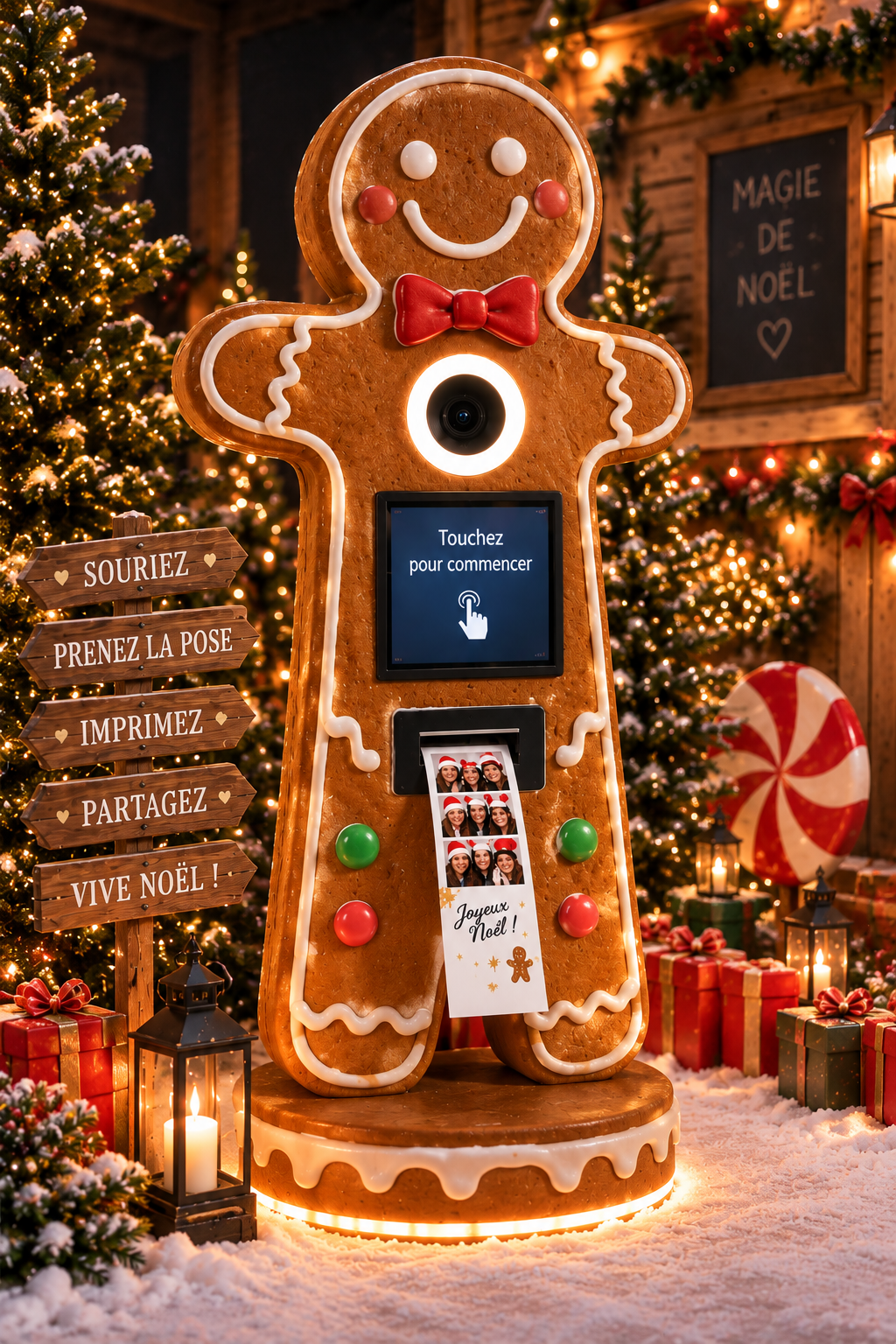 Photobooth Bonhomme Pain d’Épices de Noël PALMPROD Audiovisuel